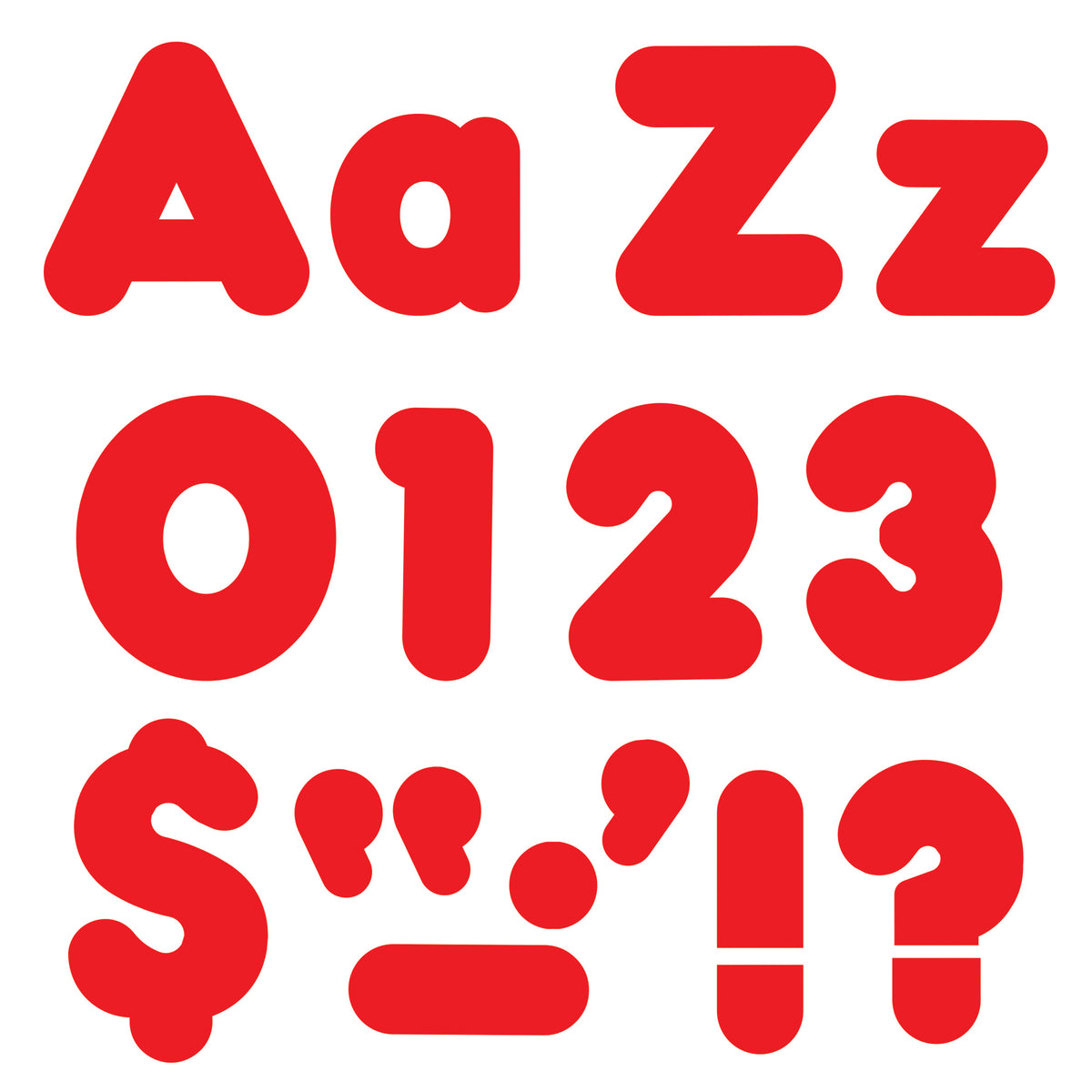Trend Enterprises Red 4-Inch Casual Combo Ready Letters®