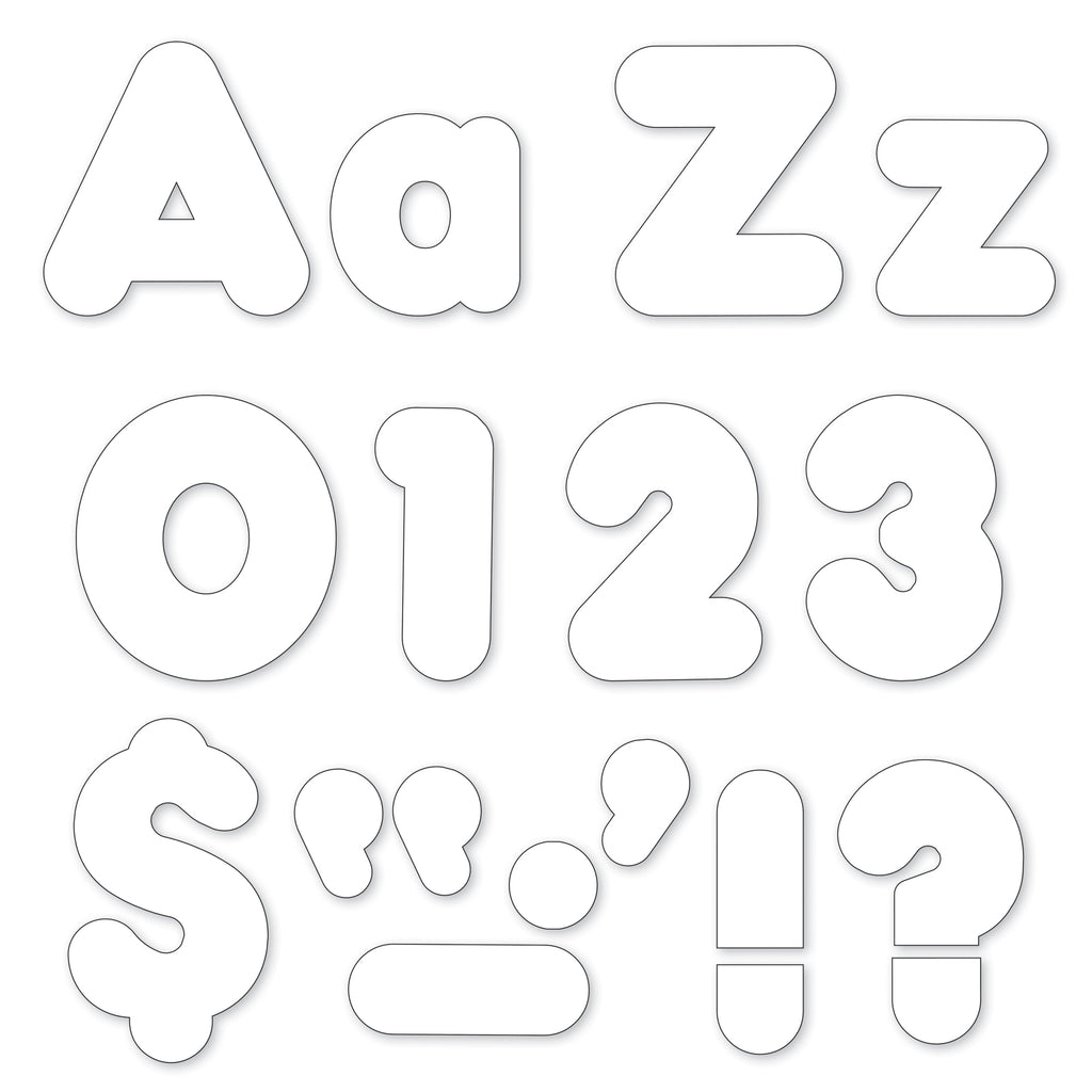 Trend Enterprises White 4" Casual Uppercase/Lowercase Combo Pack Ready Letters®