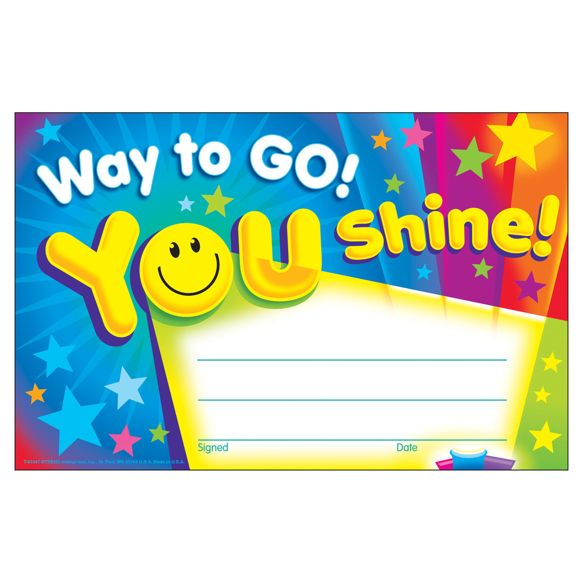 Trend Enterprises Way to Go! You Shine! Recognition Awards