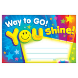 Trend Enterprises Way to Go! You Shine! Recognition Awards