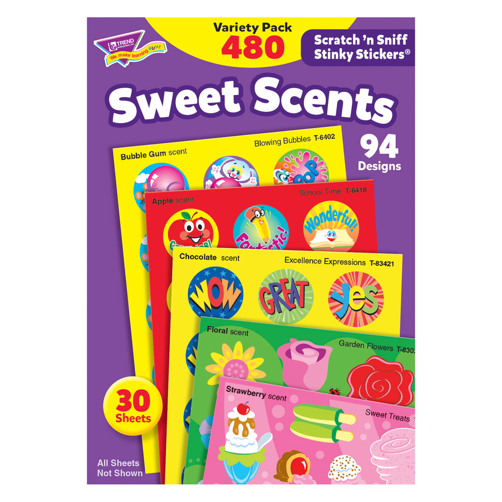 Trend Enterprises Sweet Scents Stinky Stickers® Variety Pack