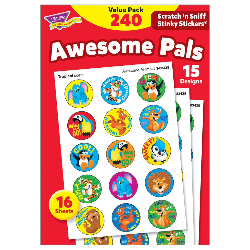 Trend Enterprises Awesome Pals Stinky Stickers® Value Pack