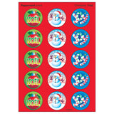 Trend Enterprises Christmas/Peppermint Stinky Stickers®–Large Round