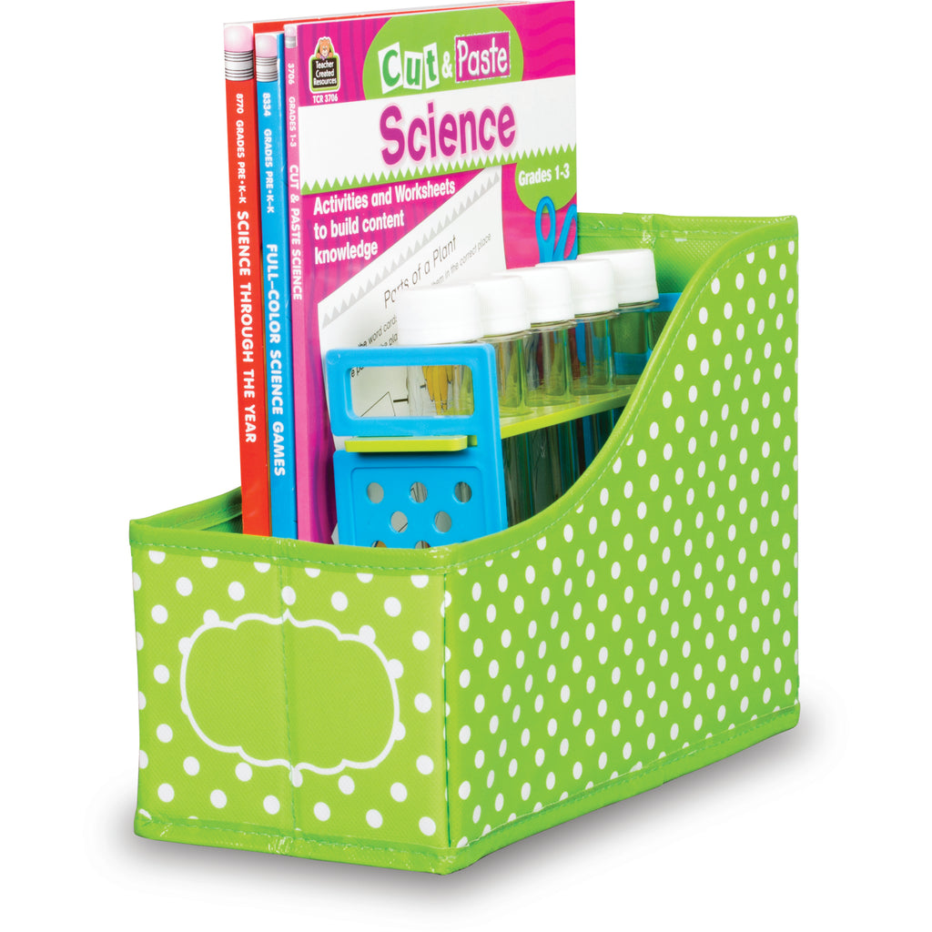 Teacher Created Resources Lime Polka Dots Book Bin (discontinued)