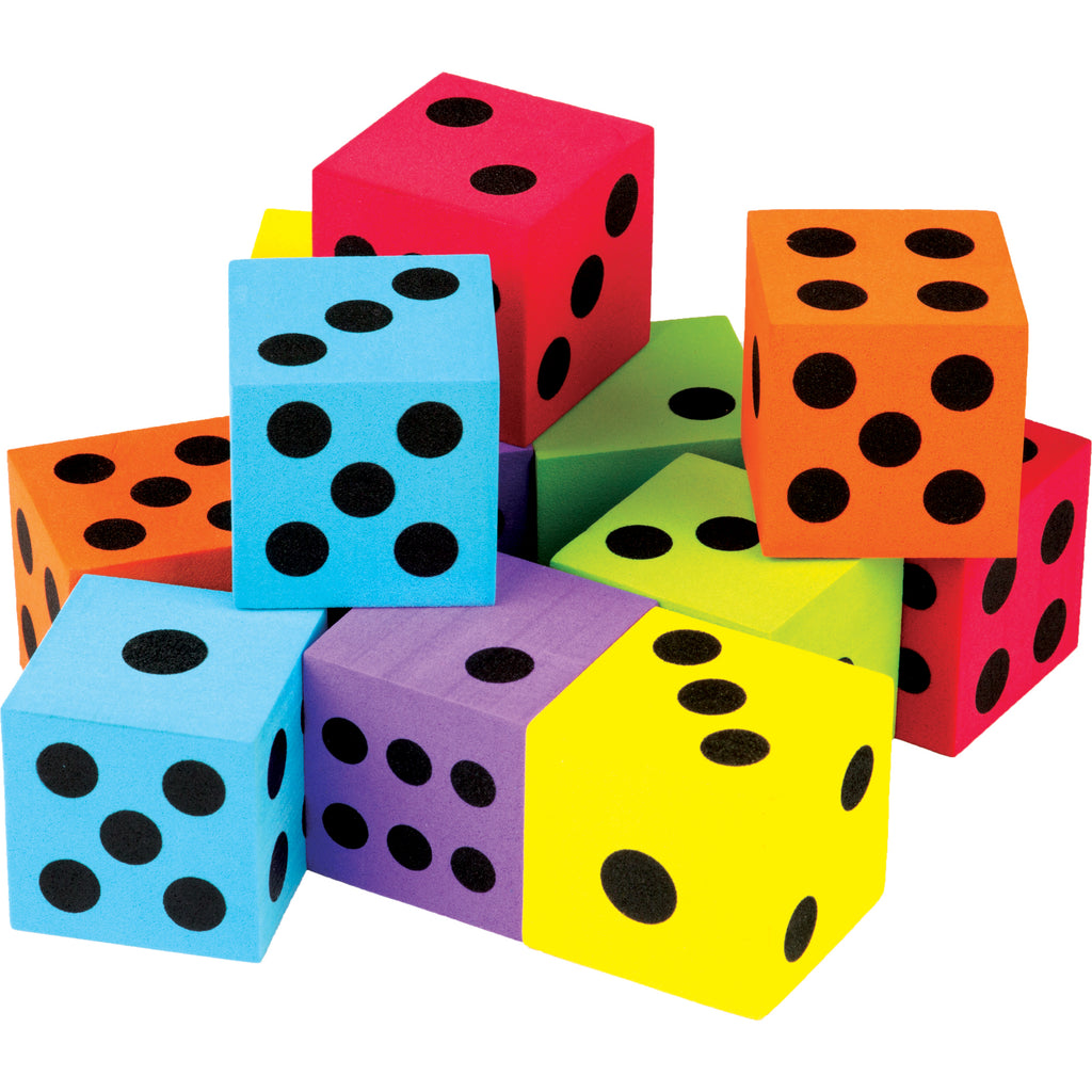 Teacher Created Resources Colorful Large Dice 12-Pack