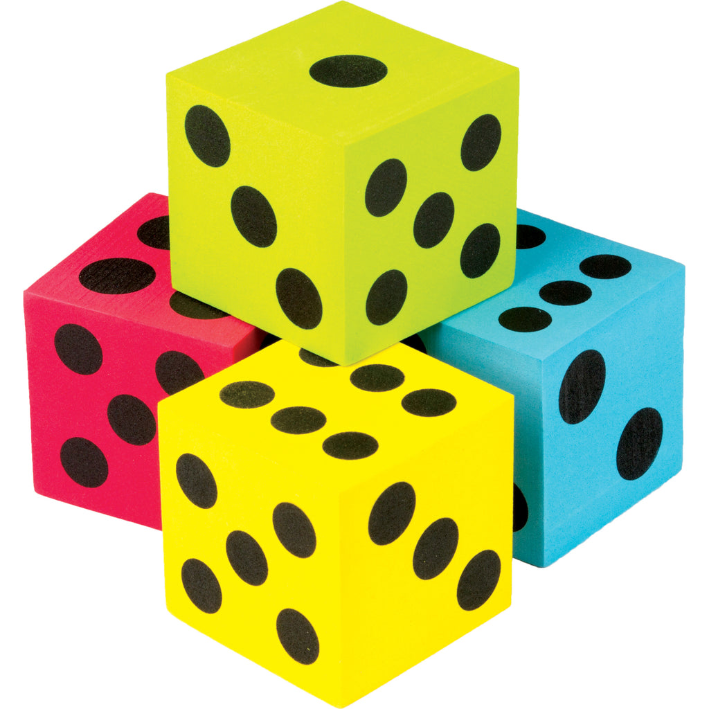 Teacher Created Resources Colorful Jumbo Dice 4-Pack
