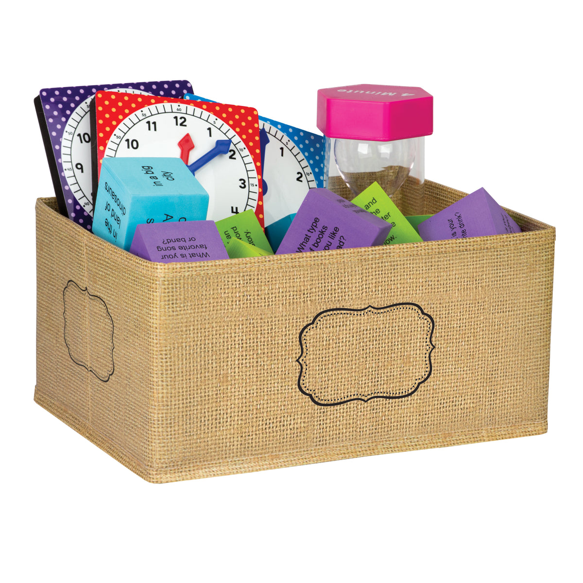 Teacher Created Resources Burlap Small Storage Bin (discontinued)