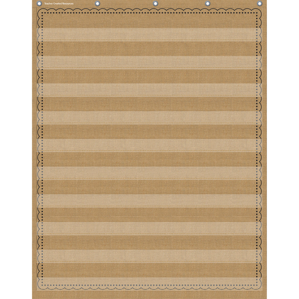 Teacher Created Resources Burlap 10 Pocket Chart