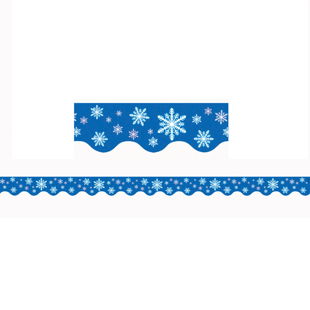 Teacher Created Resources Snowflakes Scalloped Border Trim