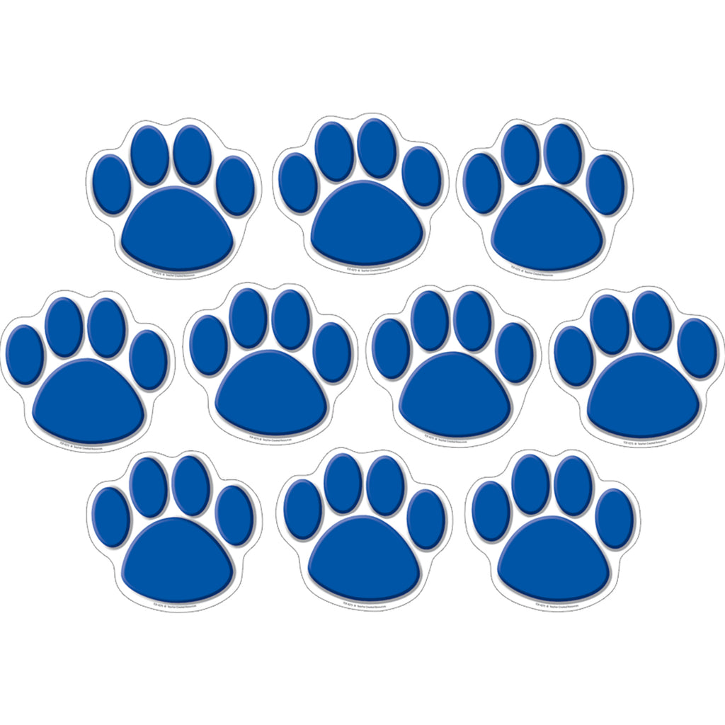 Teacher Created Resources Blue Paw Prints Accents