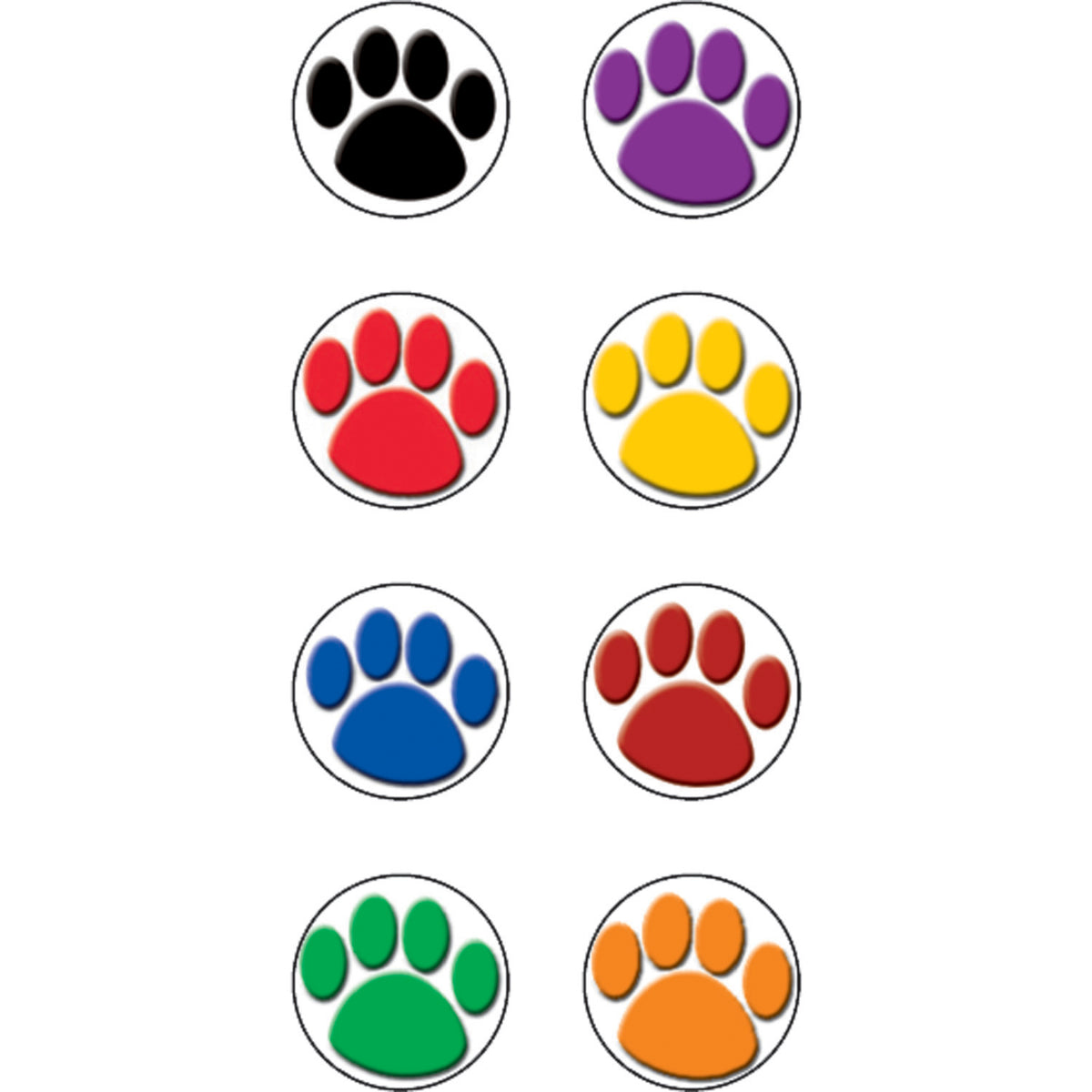 Teacher Created Resources Colorful Paw Prints Mini Stickers