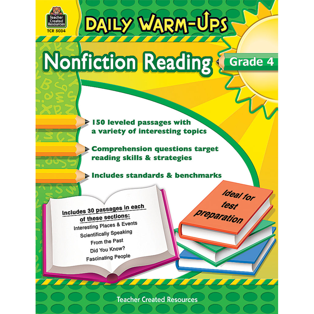 Teacher Created Resources Daily Warm-Ups: Nonfiction Reading Grade 4 (discontinued)