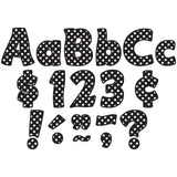 Teacher Created Resources Black Polka Dots Funtastic 4" Letters Combo Pack