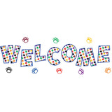 Teacher Created Resources Colorful Paw Prints Welcome Bulletin Board Set (discontinued)