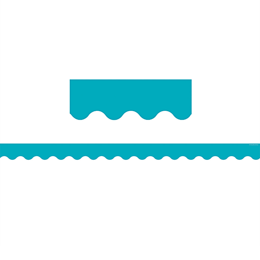 Teacher Created Resources Teal Scalloped Border Trim