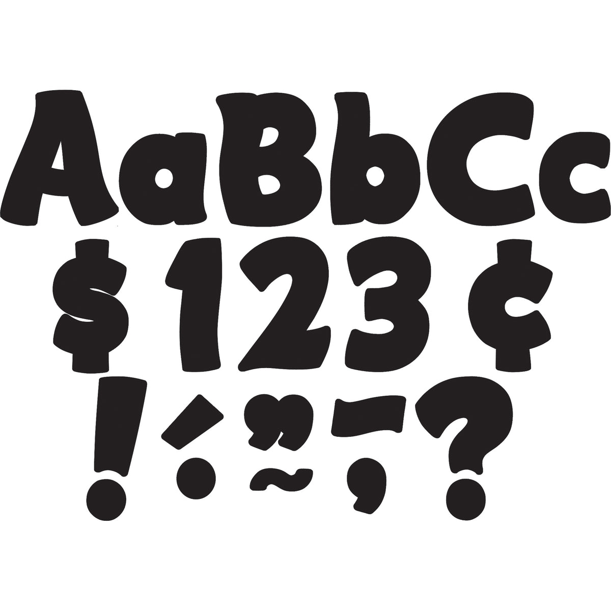 Teacher Created Resources Black Funtastic 4" Letters Combo Pack