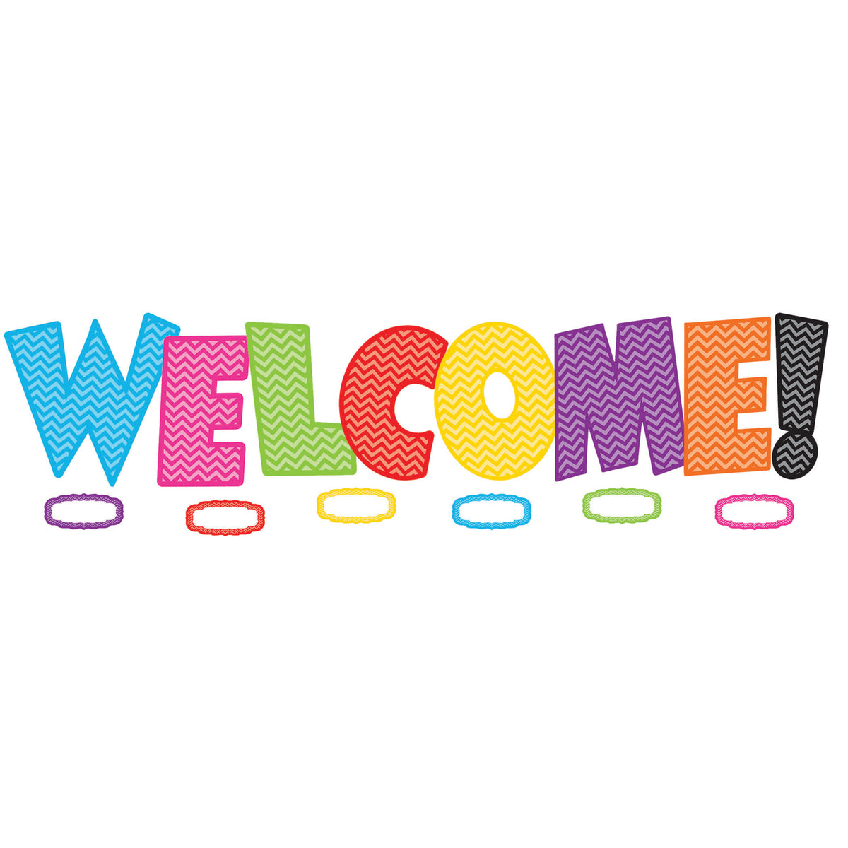 Teacher Created Resources Chevron Welcome Bulletin Board Set (discontinued)