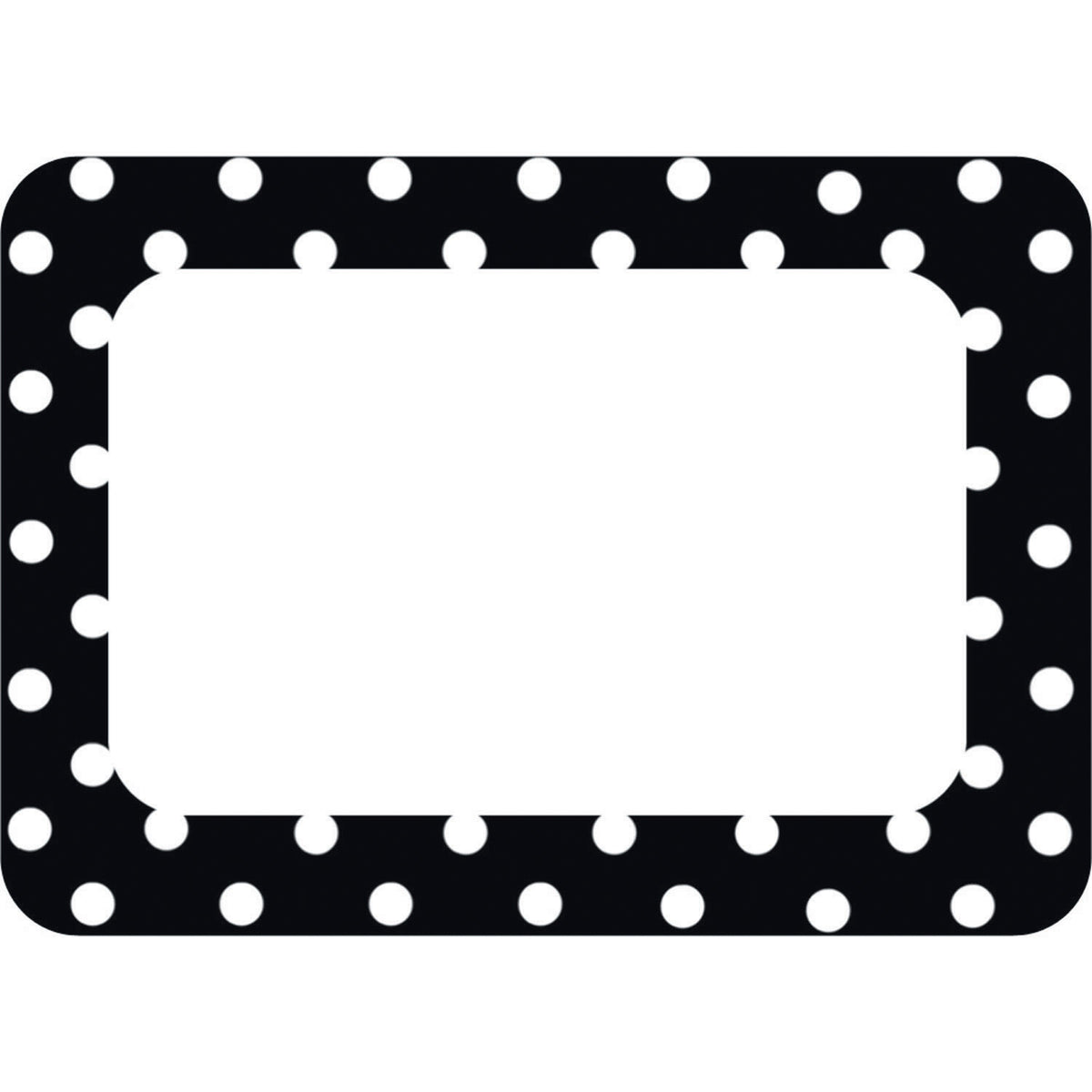 Teacher Created Resources Black Polka Dots 2 Name Tags