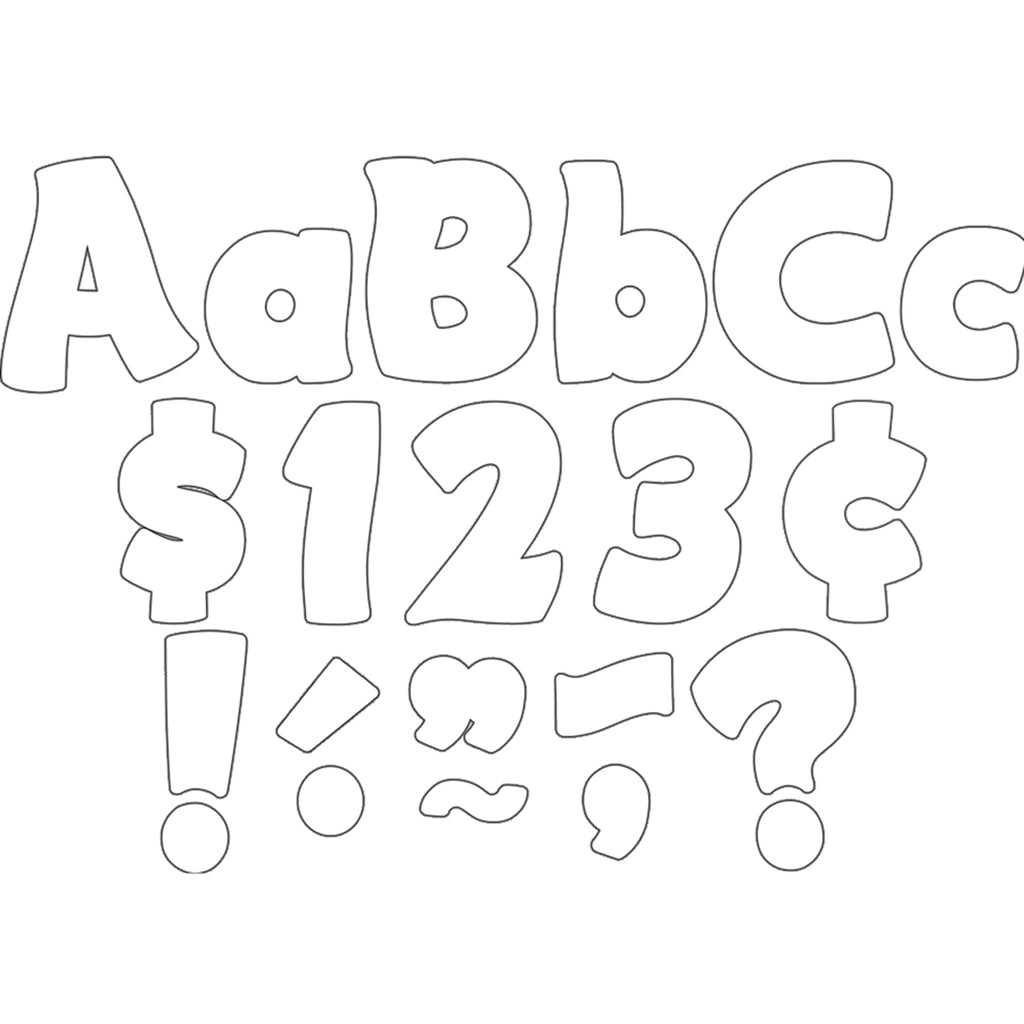 Teacher Created Resources White Funtastic 4" Letters Combo Pack