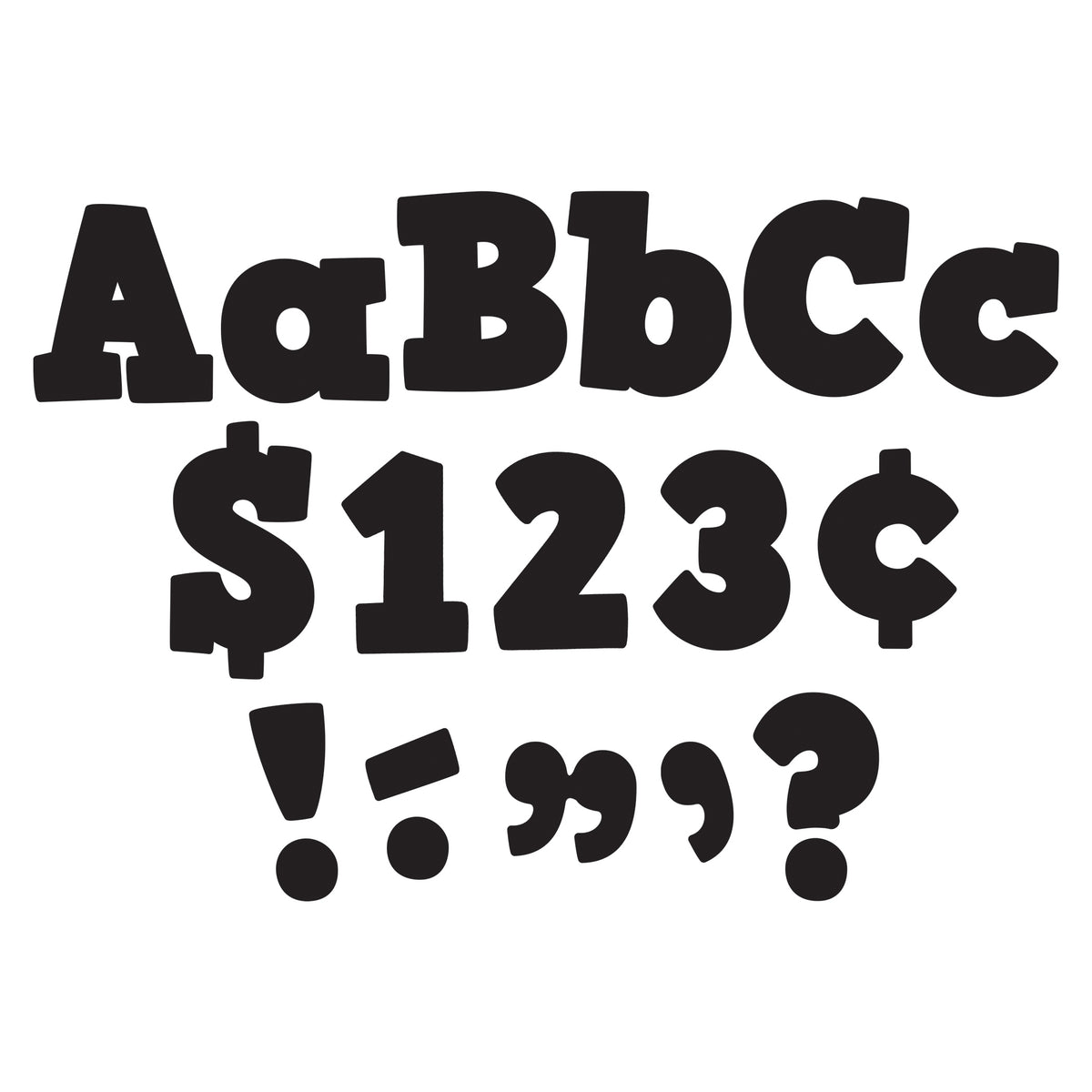 Teacher Created Resources Black Bold Block 4" Letters Combo Pack