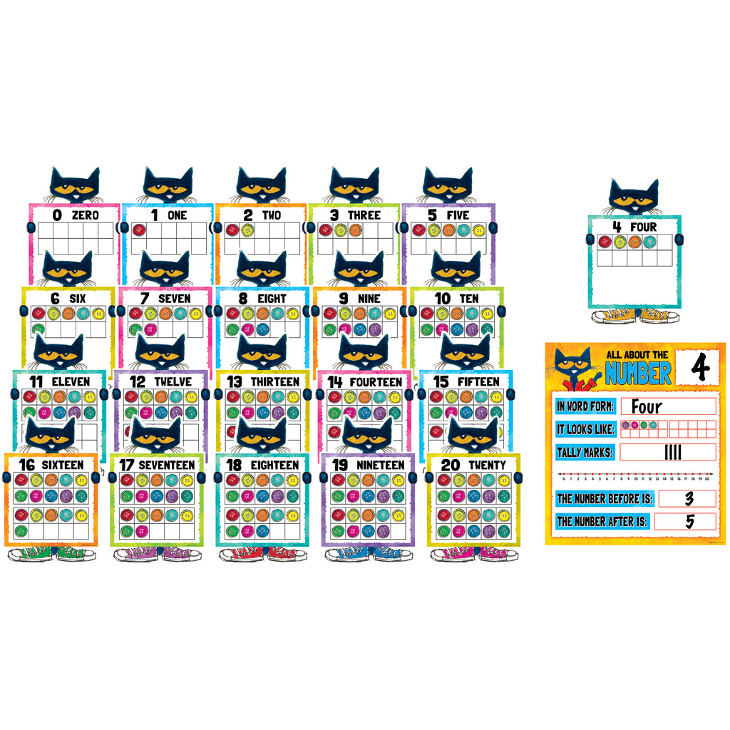 Teacher Created Resources Pete the Cat® Numbers 0-20 Bulletin Board