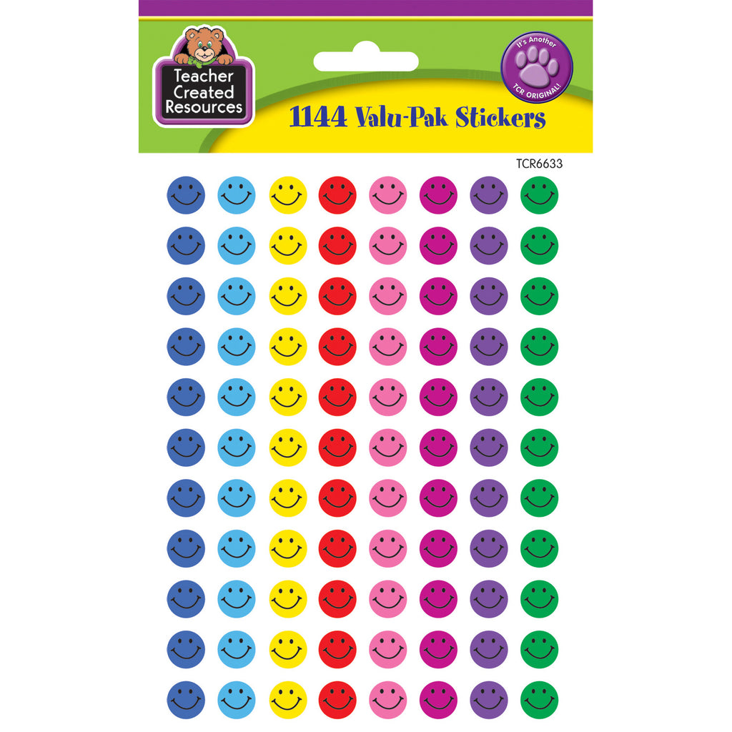 Teacher Created Resources Happy Face Mini Stickers Valu-Pak