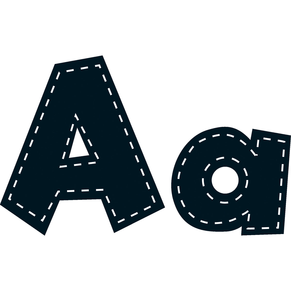 Teacher Created Resources Black Stitch 4" Fun Font Letters
