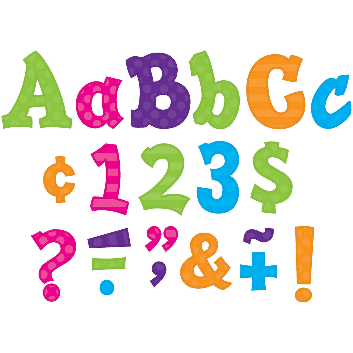 Teacher Created Resources Multi Bright Sassy Solids 5" Letters