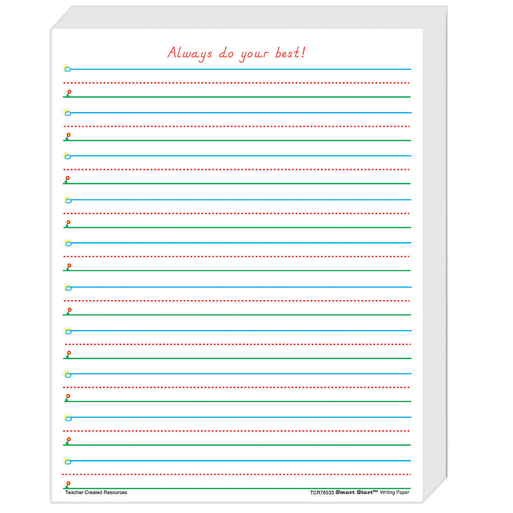 Teacher Created Resources Smart Start 1-2 Writing Paper: 360 Sheets