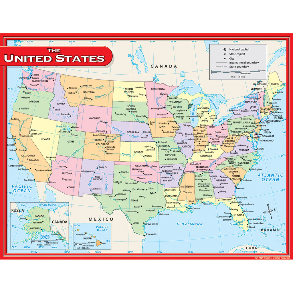 Teacher Created Resources U.S. Map Chart