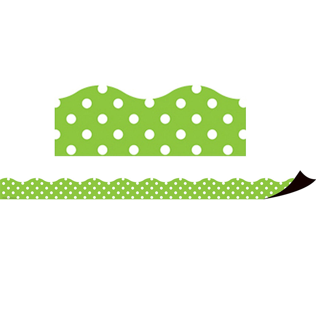 Teacher Created Resources Lime Polka Dots Magnetic Borders
