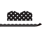 Teacher Created Resources Black Polka Dots Magnetic Borders