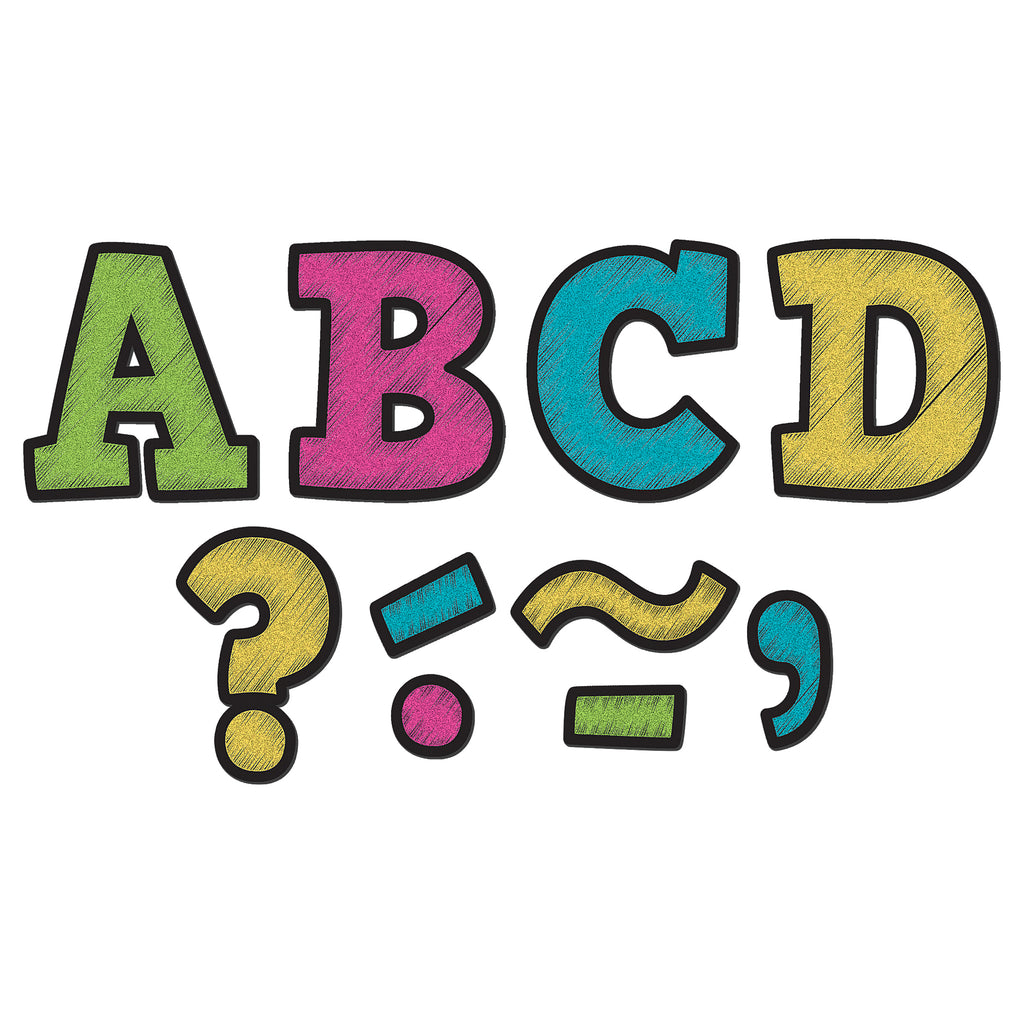 Teacher Created Resources Chalkboard Brights Bold Block 3" Magnetic Letters
