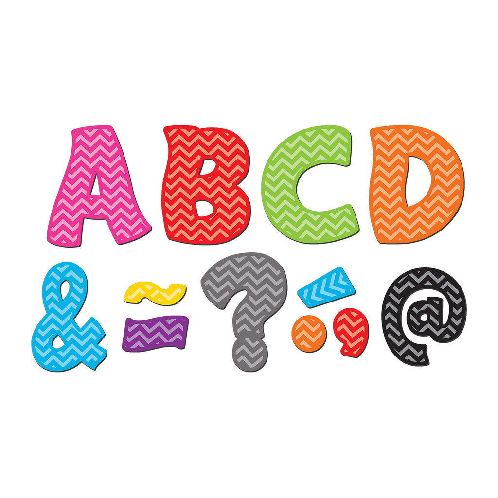Teacher Created Resources Chevron Funtastic Font 3" Magnetic Letters