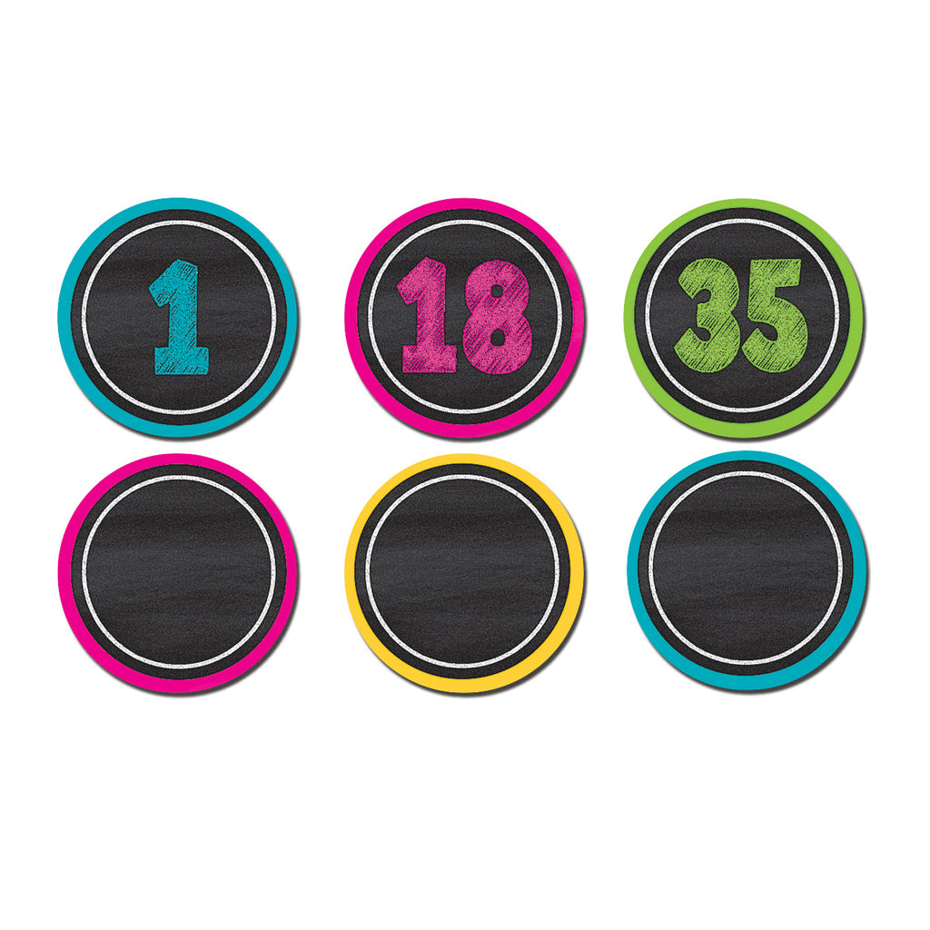 Teacher Created Resources Chalkboard Brights Numbers Magnetic Accents
