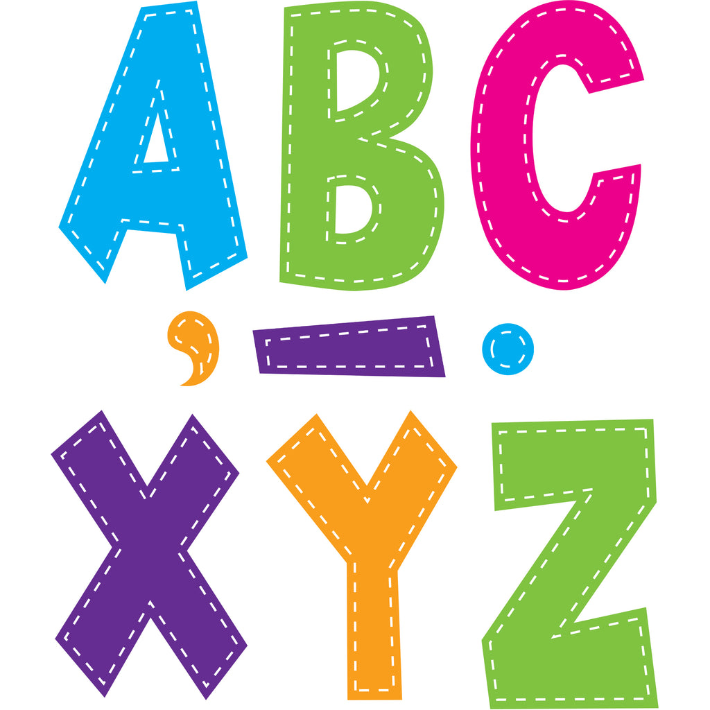 Teacher Created Resources Multi Bright Stitch 7" Fun Font Letters