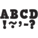 Teacher Created Resources Black Stitch Bold Block 3" Magnetic Letters