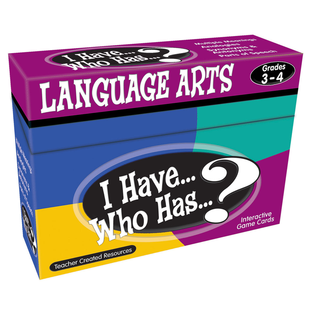 Teacher Created Resources I Have, Who Has Language Arts Game Grade 3-4