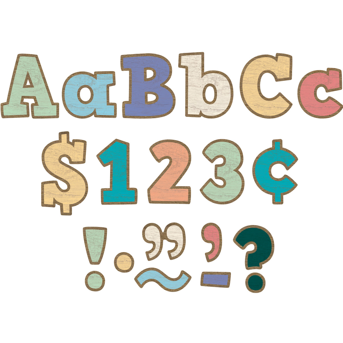Teacher Created Resources Painted Wood Bold Block 4" Letters Combo Pack