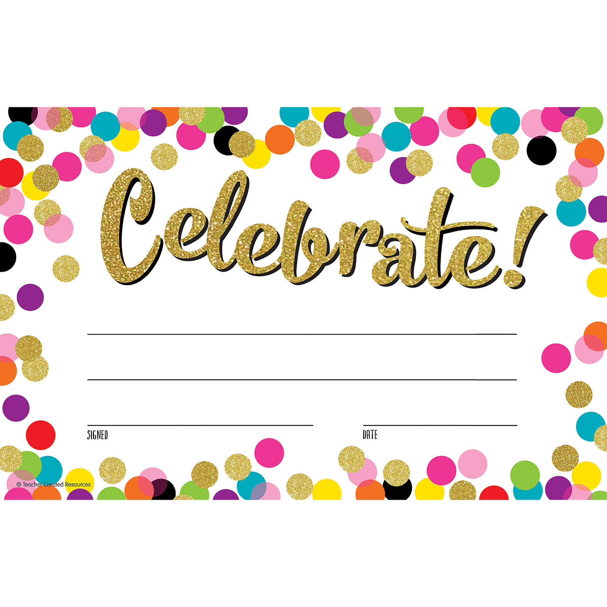 Teacher Created Resources Confetti Celebrate! Awards (discontinued)