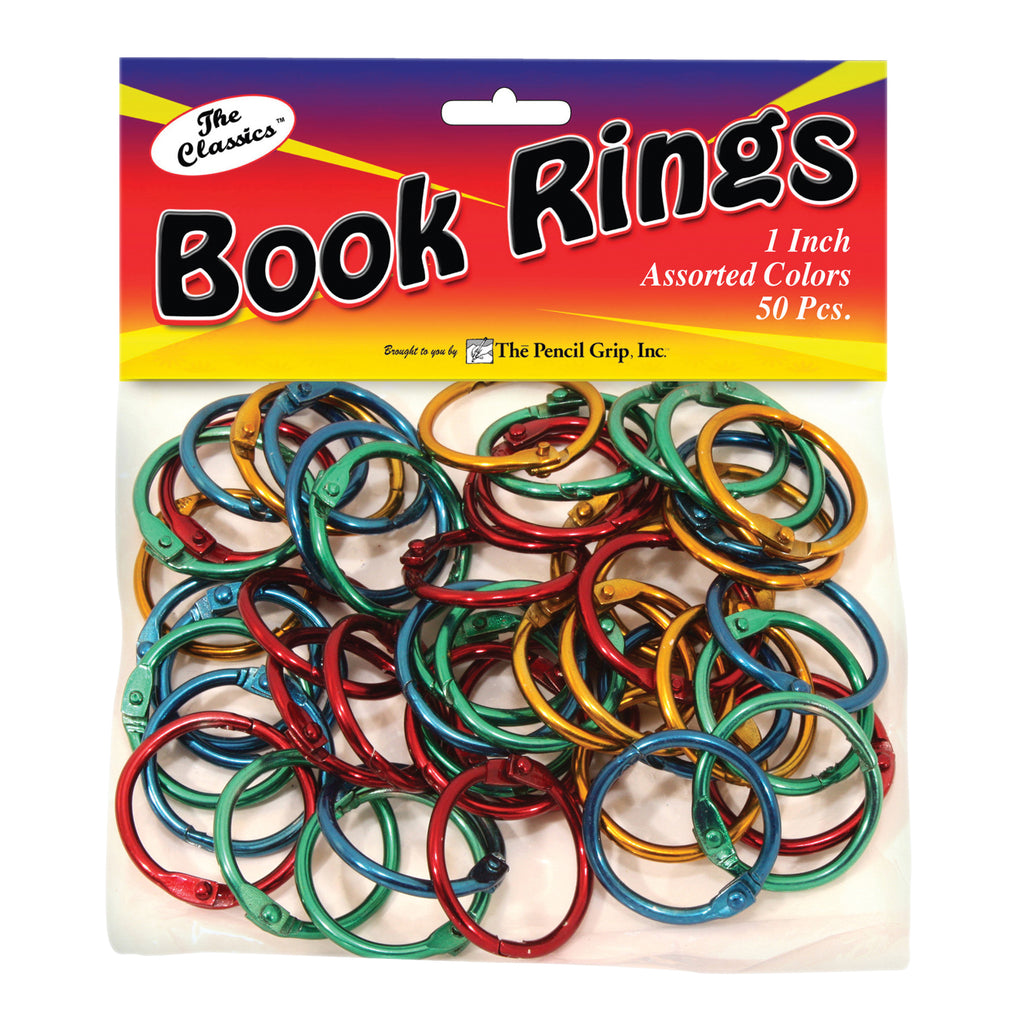 The Pencil Grip Book Rings Assorted Colors 50Pk