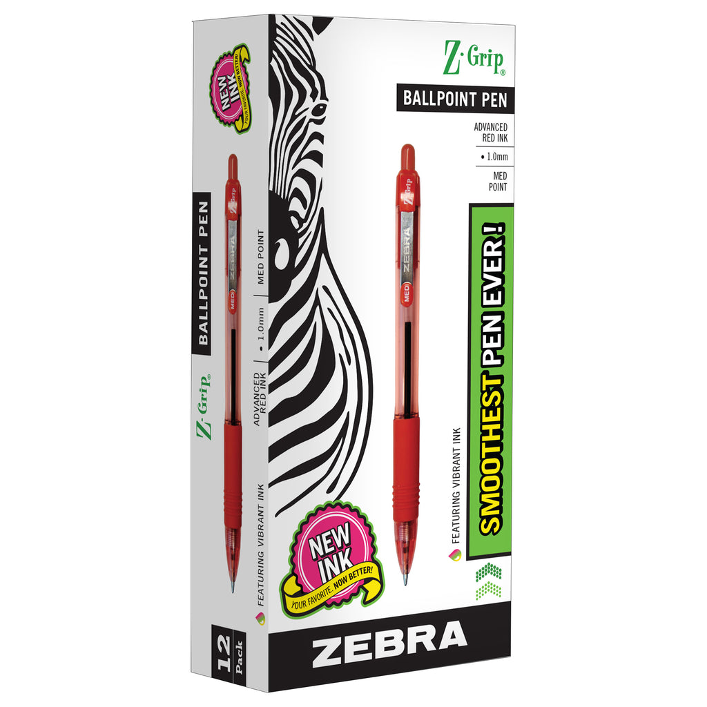 Zebra Pen Z-Grip Ballpoint Pen Red, 1 Dozen (discontinued)