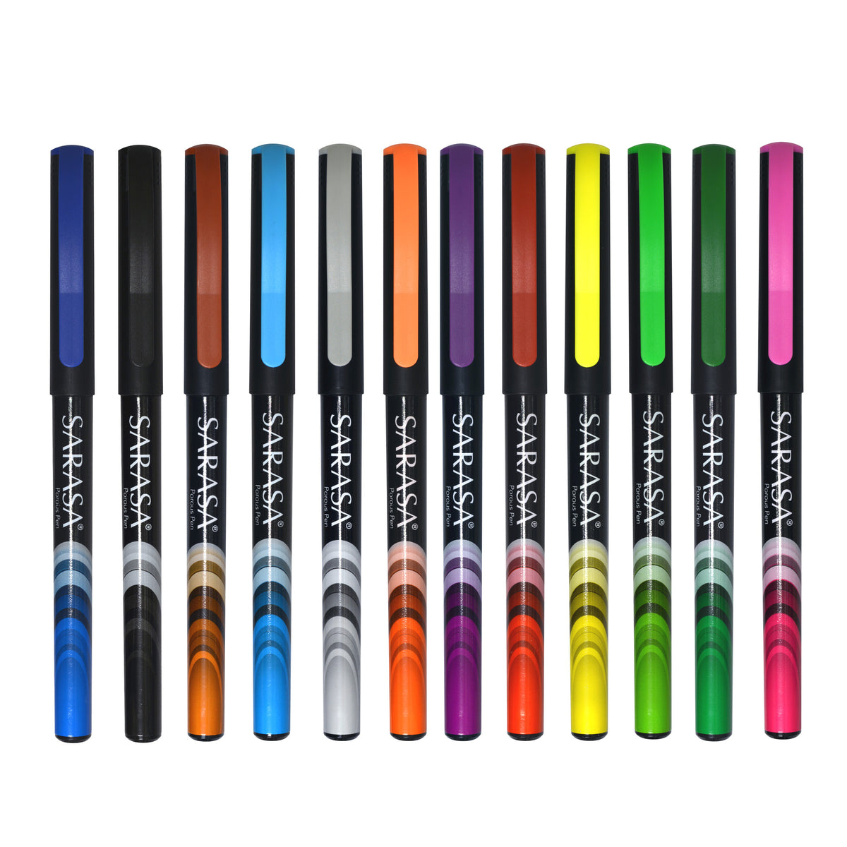 Zebra Pen Sarasa Fineliner Pen, Assorted (12 Pack)