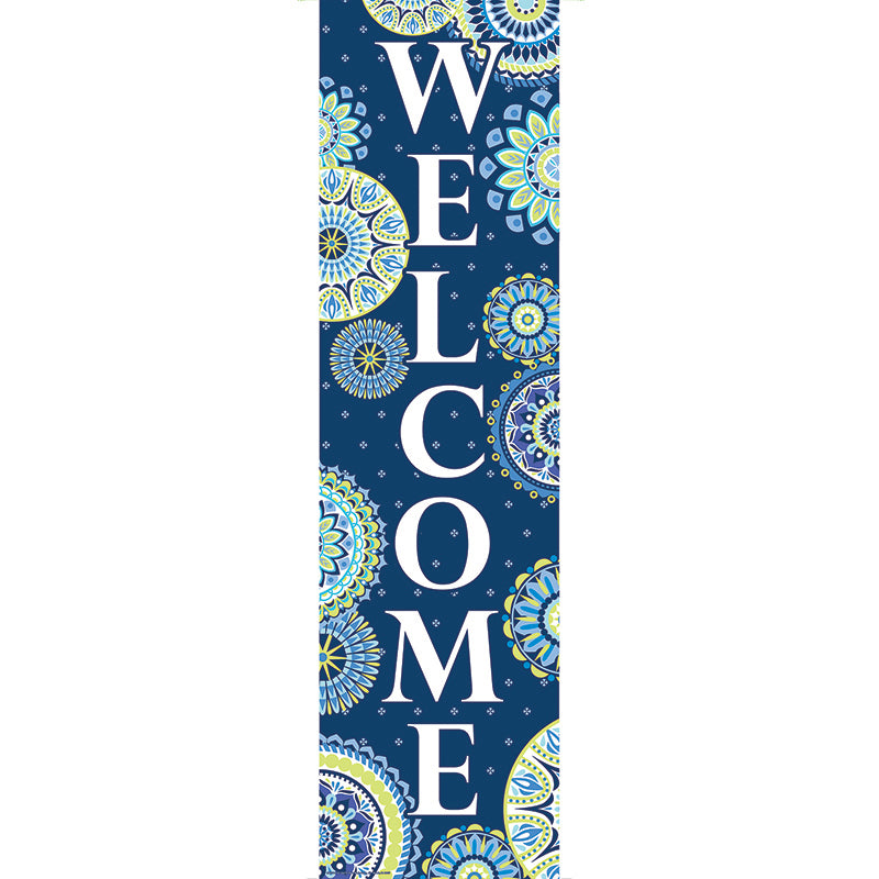 Blue Harmony Welcome Vertical Banner