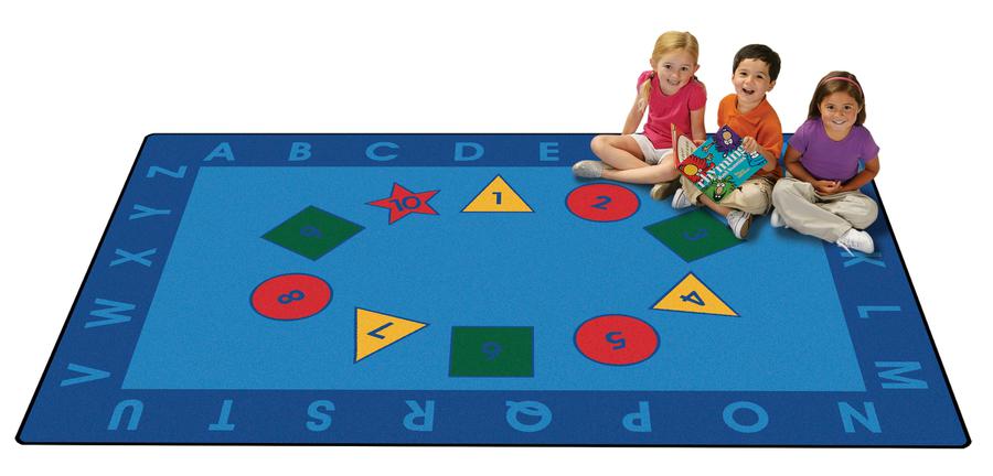 Early Learning KID$ Value PLUS Discount Classroom Circle Time Rug, 6' x 9' Rectangle