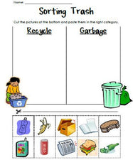 Sorting Trash - Earth Day Recycling Activity