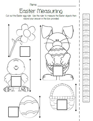 Printable Easter Measuring Activity
