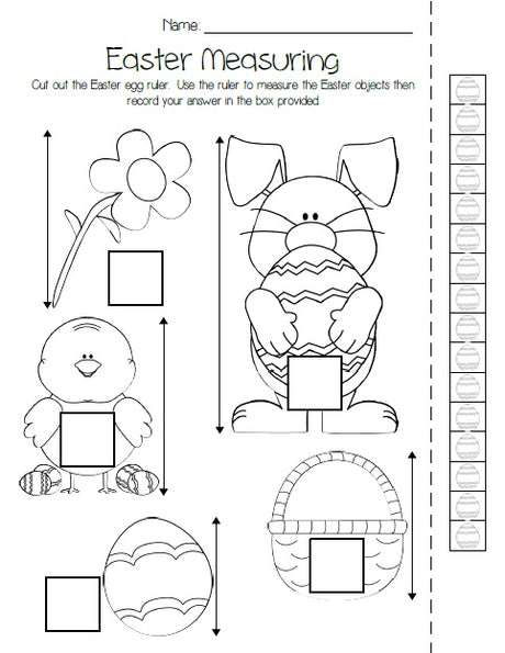 Printable Easter Measuring Activity