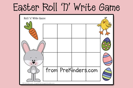 Easter Roll 'n' Write Game