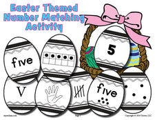 FREE Printable Easter Matching Game & Activity Numbers 1-10!